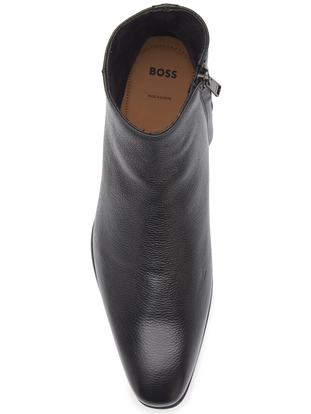 Hugo Boss Mens Theon Boots | Black Leather Chukka Ankle Boot - Picture 4 of 6